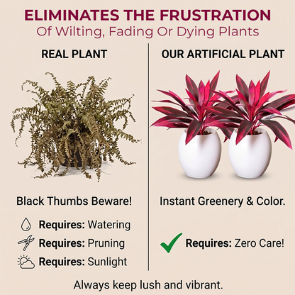 Realistic Artificial Dragon Blood Tree for Effortless Home Decor