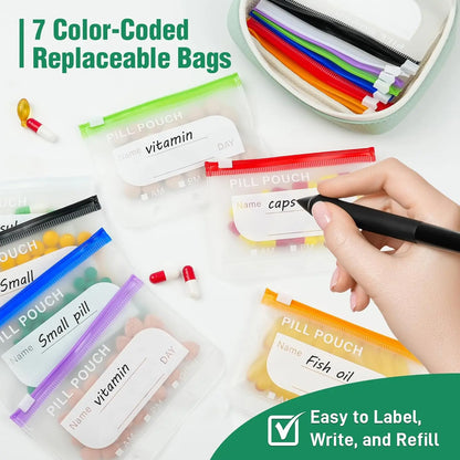 ✨ Limited Time 50% OFF – The Ultimate Waterproof Pill Organizer for Travel, Vitamins & Daily Meds