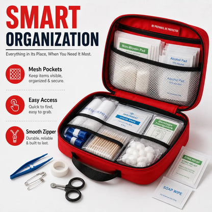 First Aid Kit – High-quality. waterproof. and portable trauma first aid kit. suitable for various emergency situations.