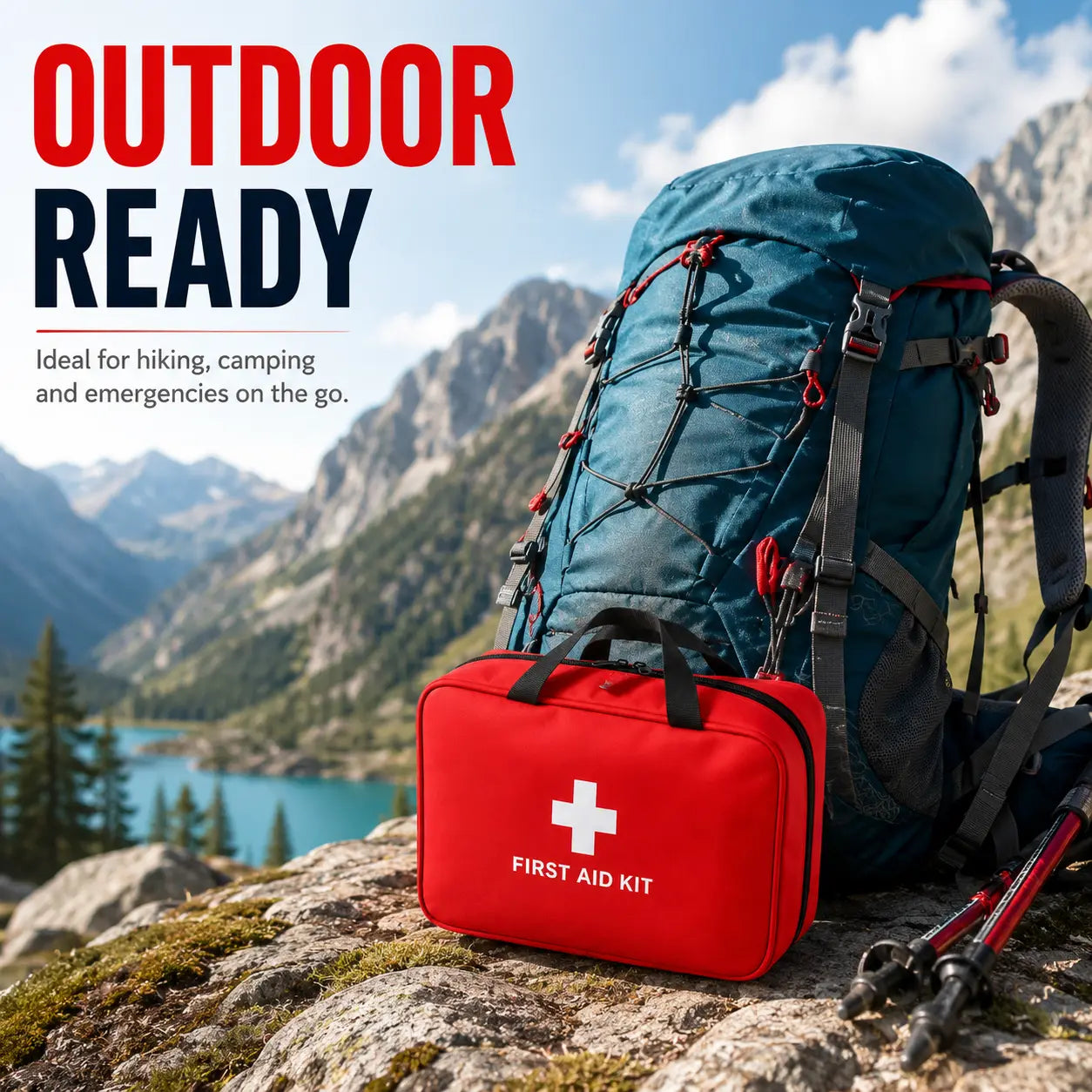 First Aid Kit – High-quality. waterproof. and portable trauma first aid kit. suitable for various emergency situations.