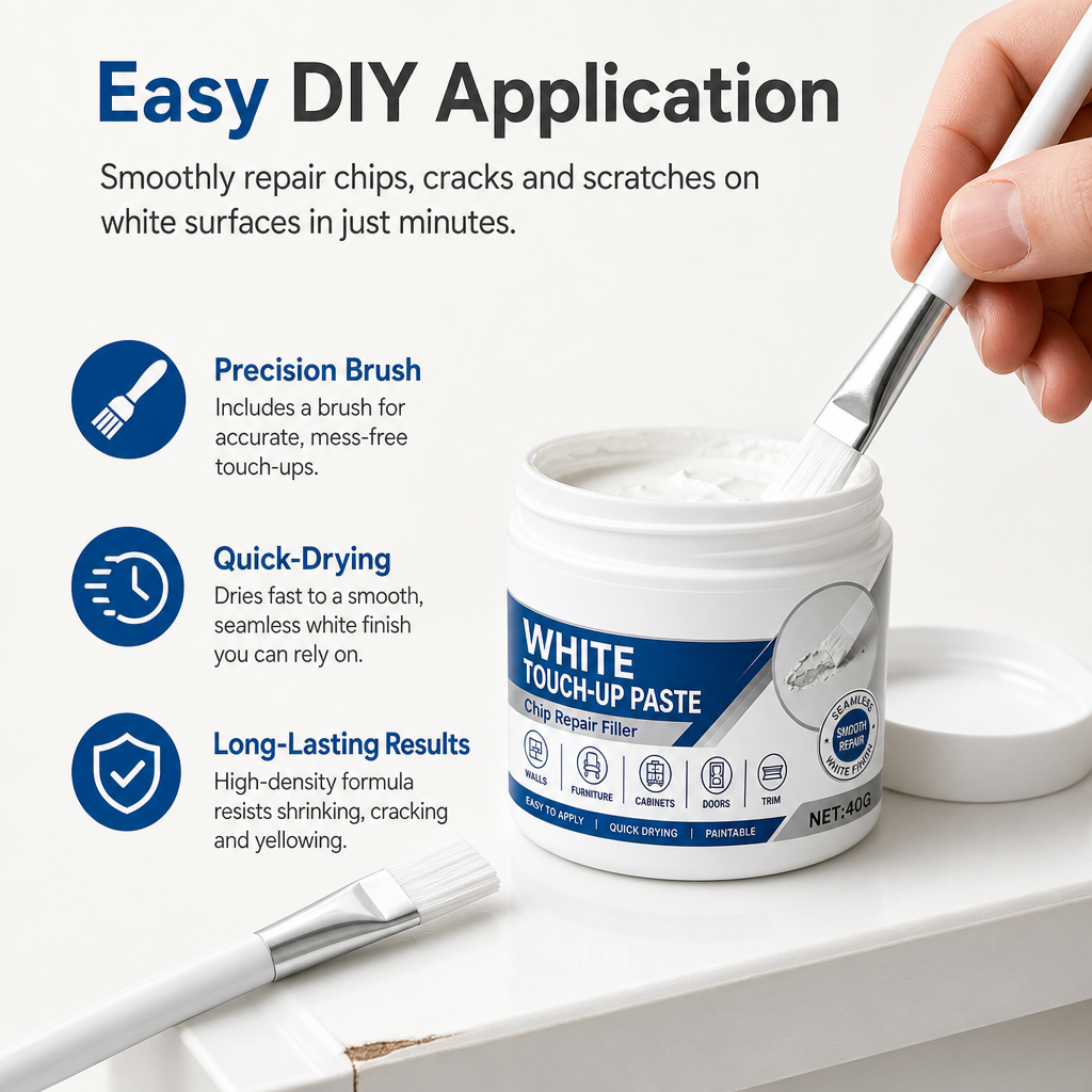 🔥50K+ SOLD🔥White Furniture Touch-Up Paste with Brush