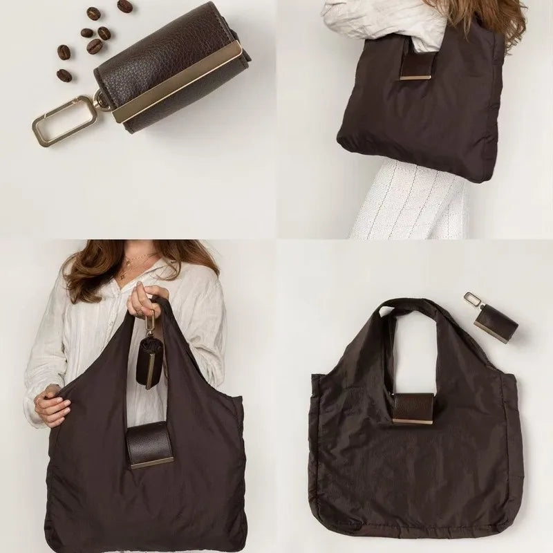 Compact Foldable Tote| Clip-On Travel Bag