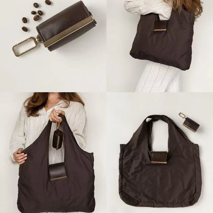 Compact Foldable Tote| Clip-On Travel Bag