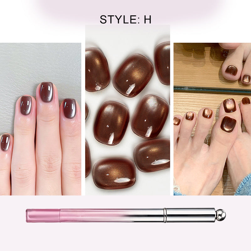 🥳2026 HOT SALE 50% OFF!💝💫All-in-One Cat Eye Nail Gel Pen – Get a hypnotic cat-eye effect in one stroke! Magnetic gel. lasting shine. salon magic at home.