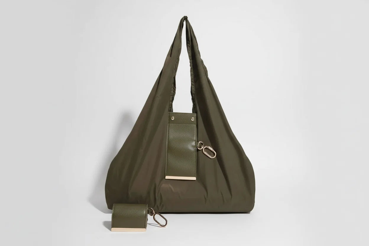 Compact Foldable Tote| Clip-On Travel Bag