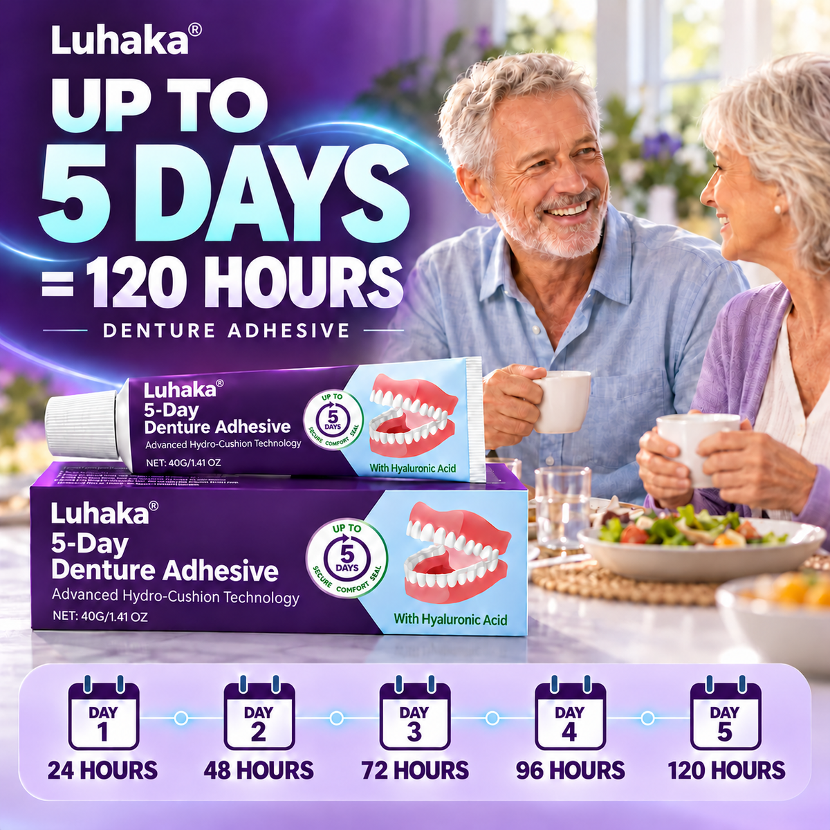 Luhaka 5-Day Denture Adhesive