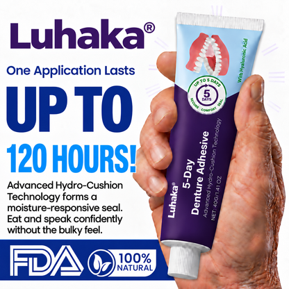 🔥100K+ SOLD🔥Luhaka® 5-Day Denture Adhesive🦷💙