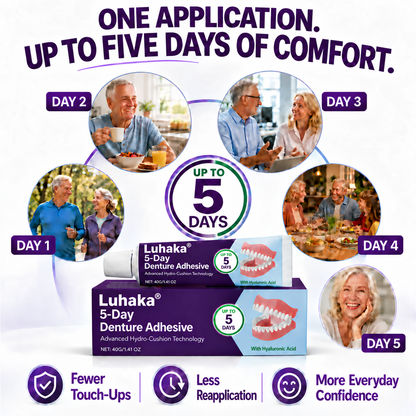 🔥100K+ SOLD🔥Luhaka® 5-Day Denture Adhesive🦷💙