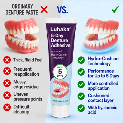 🔥100K+ SOLD🔥Luhaka® 5-Day Denture Adhesive🦷💙