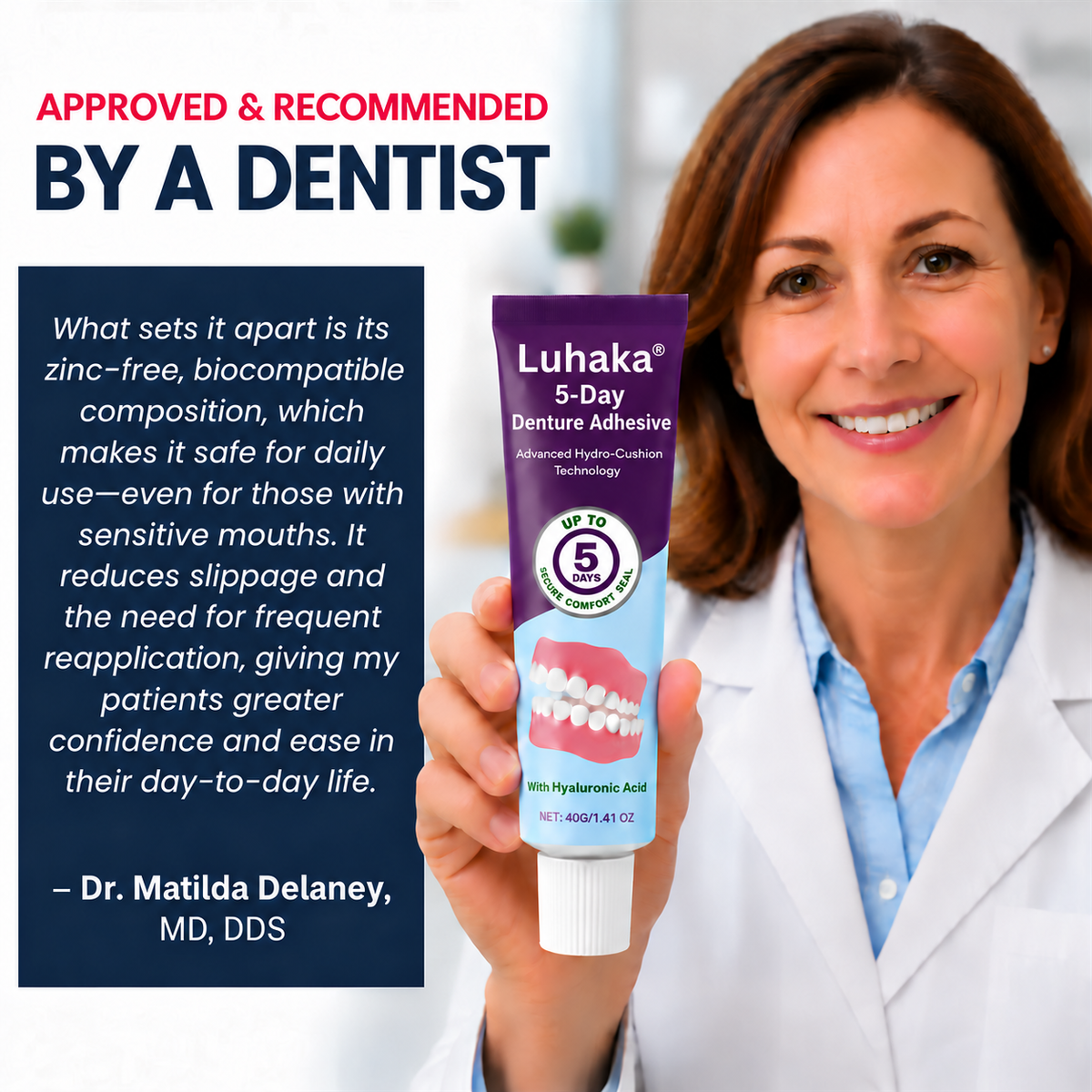 🔥100K+ SOLD🔥Luhaka® 5-Day Denture Adhesive🦷💙