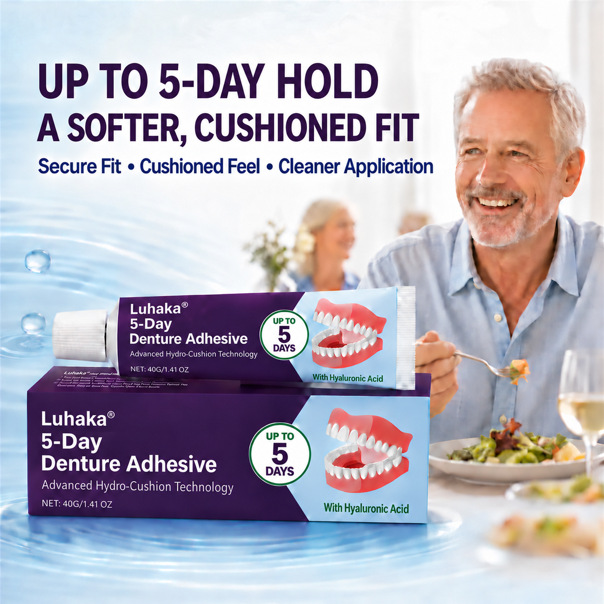 🔥100K+ SOLD🔥Luhaka® 5-Day Denture Adhesive🦷💙