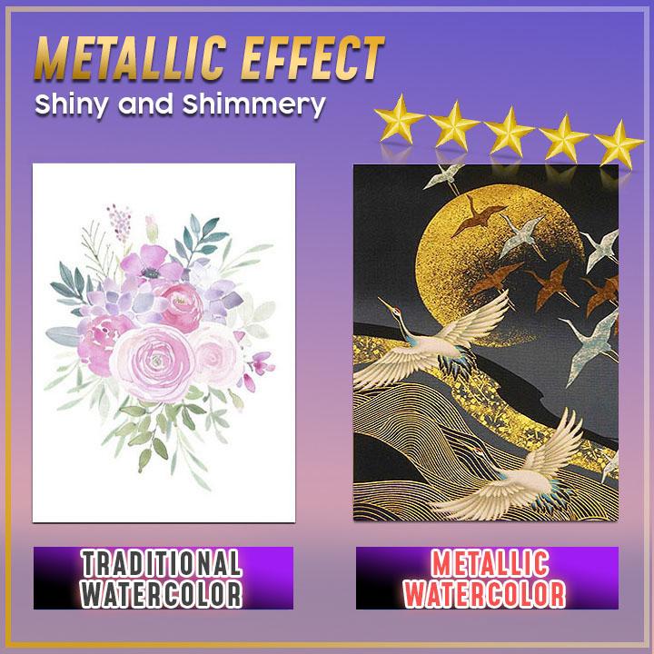 Metallic Watercolor Painting Set (12/36 Cols)