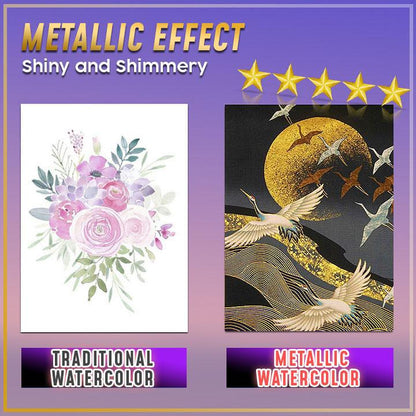 Metallic Watercolor Painting Set (12/36 Cols)
