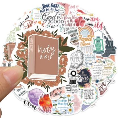 CZTICLE® 52-Piece Jesus Bible Quotes Sticker Collection - 2 Sets (Total 104-Piece)