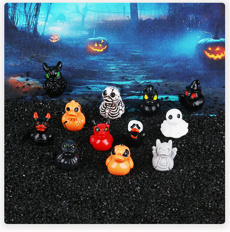 💥Mini Demon Ghost Skull Resin Duck Desktop Decoration