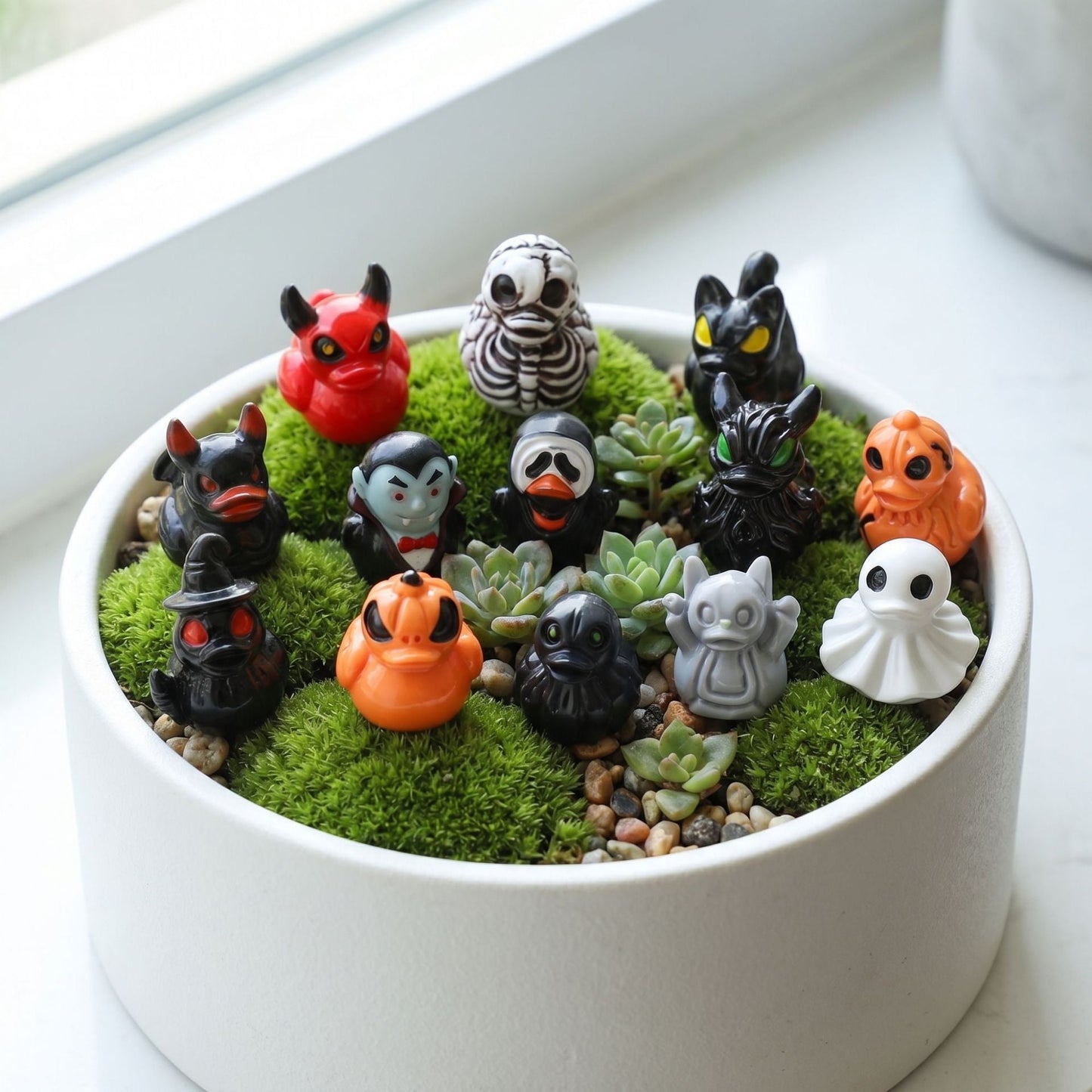 💥Mini Demon Ghost Skull Resin Duck Desktop Decoration