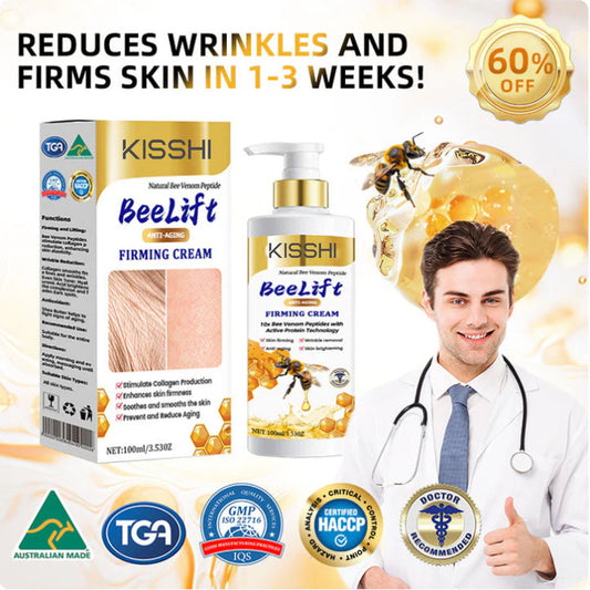 🐝🪸KISSHI™ BeeLift Anti-Aging Firming Cream,Address Crepe & Sagging(🔥74% Off for a Limited Time!)