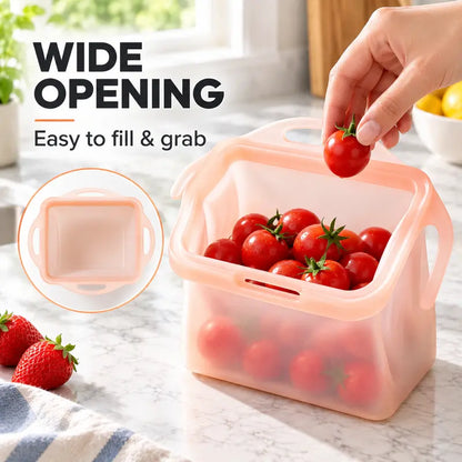Wide-Opening Silicone Storage Bag