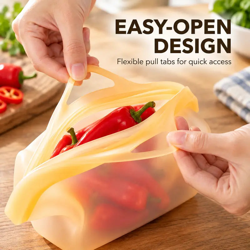Wide-Opening Silicone Storage Bag