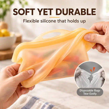 Wide-Opening Silicone Storage Bag