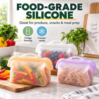 Wide-Opening Silicone Storage Bag
