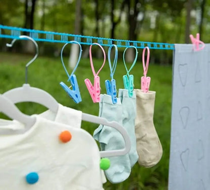 🔥 Buy 1 Get 1 Free – Portable Windproof Clothesline for Travel, Camping & Small Spaces