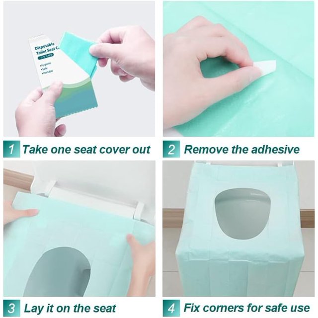 Disposable waterproof toilet seat cover product detail image