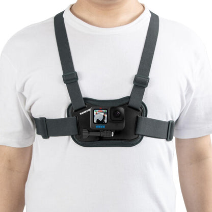 Action camera chest mount harness product detail image