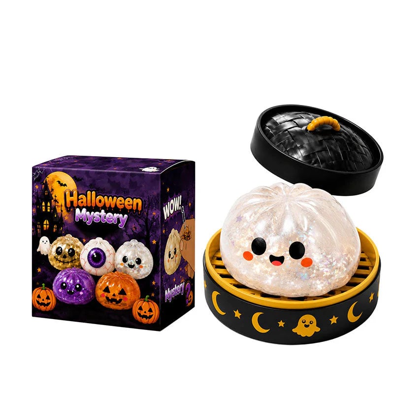 🎃 Halloween Dumpling Squishy Toy – Cute Squeeze Toy for Stress Relief & Spooky Fun