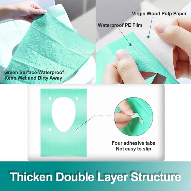 Disposable waterproof toilet seat cover product detail image