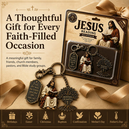 50% OFF! Jesus Reading Keychain - Carry Scripture Daily, Bundle & Save