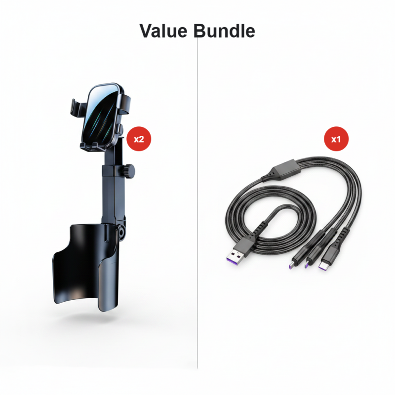 Car Cup Holder Phone Mount – 360° Adjustable. Strong N52 Magnet. One-Hand Operation. Fits All Phones. Stable Magnetic & Clamp Models for Safe Driving