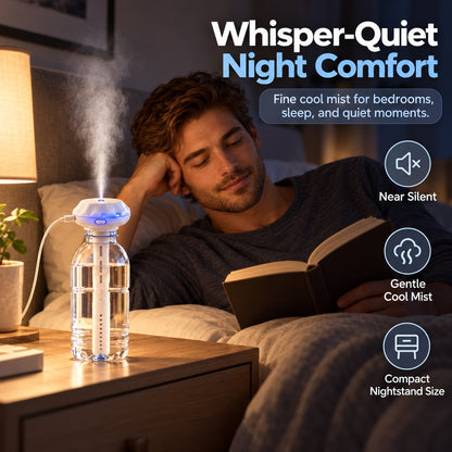 Bottle Top USB Humidifier Stick | Quiet Portable Cool Mist Aroma Diffuser