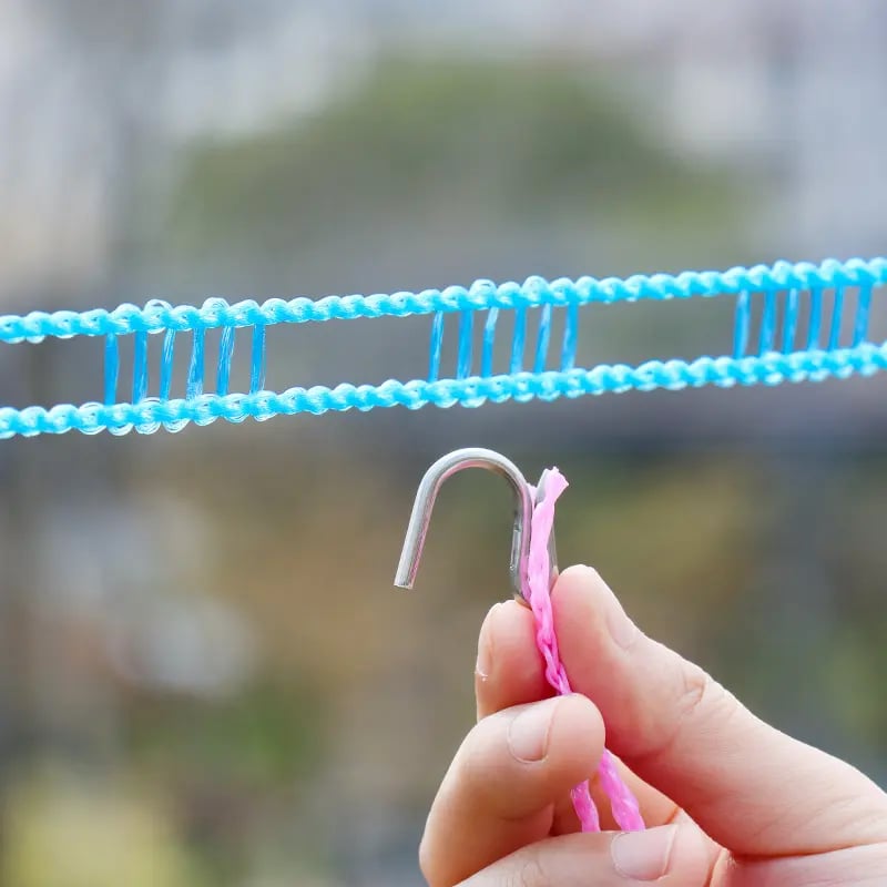 🔥 Buy 1 Get 1 Free – Portable Windproof Clothesline for Travel, Camping & Small Spaces