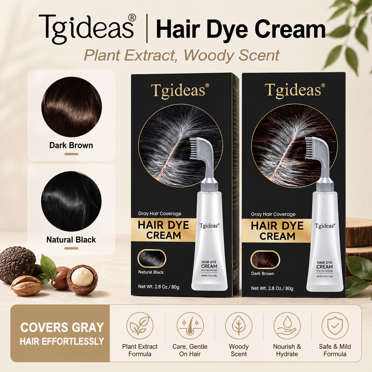2-in-1 Comb Applicator Hair Dye Cream
