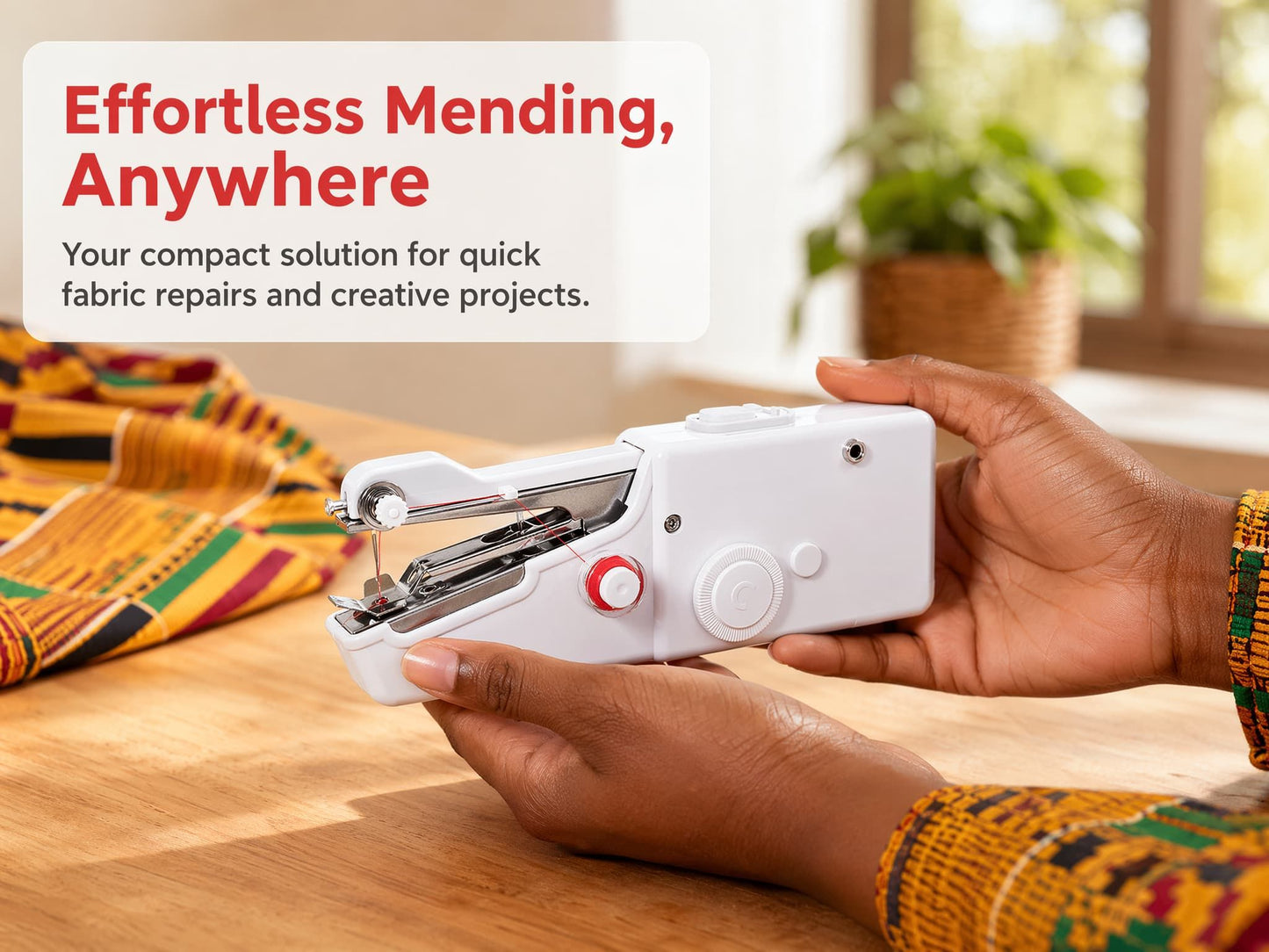 Compact household sewing tool
