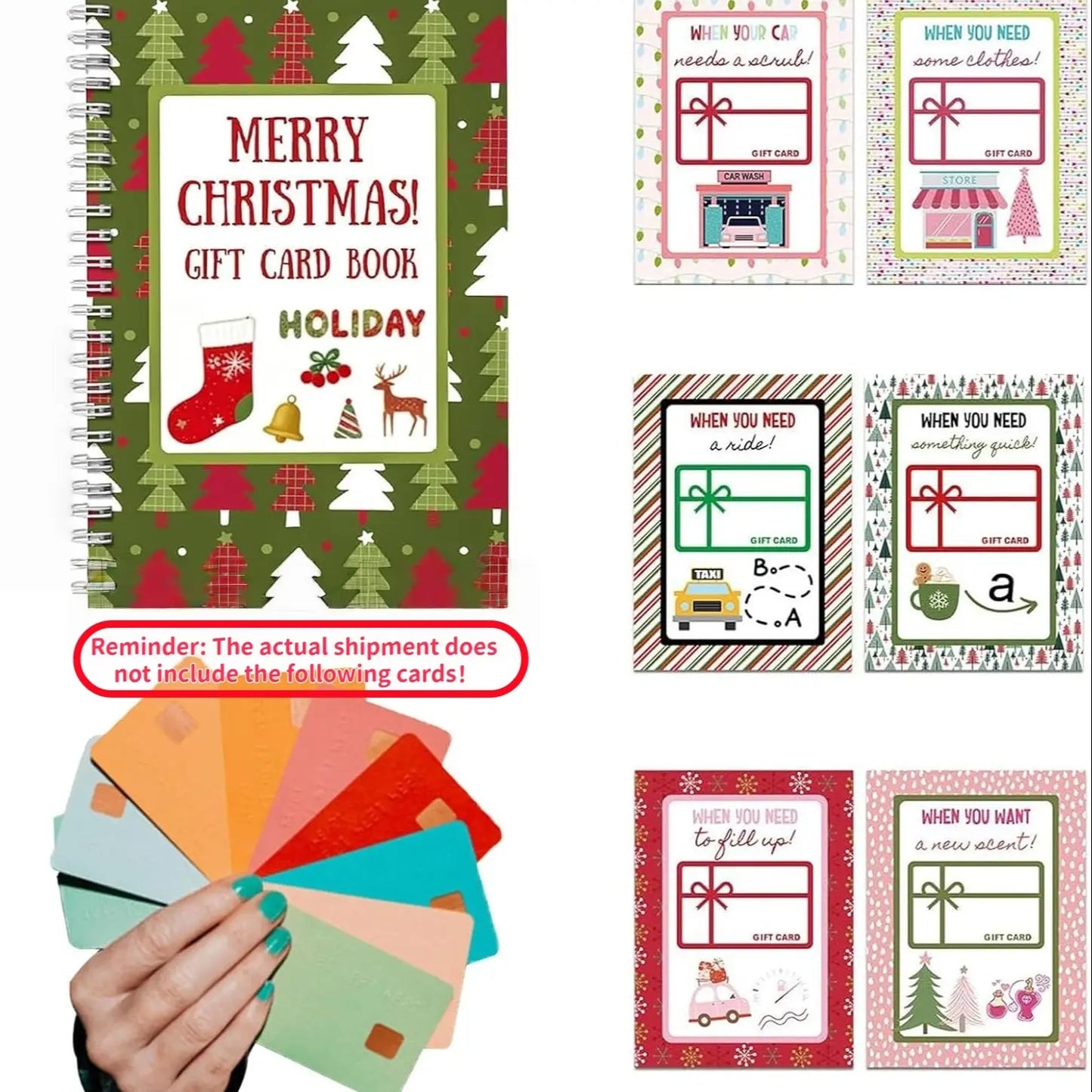 Christmas gift card album book card slots