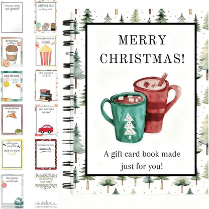Christmas gift card album book cover and page designs