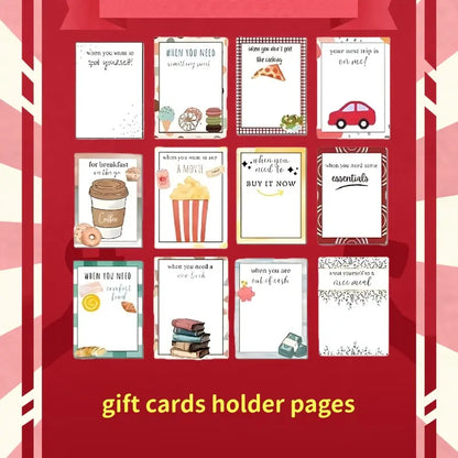 Christmas gift card album holder pages