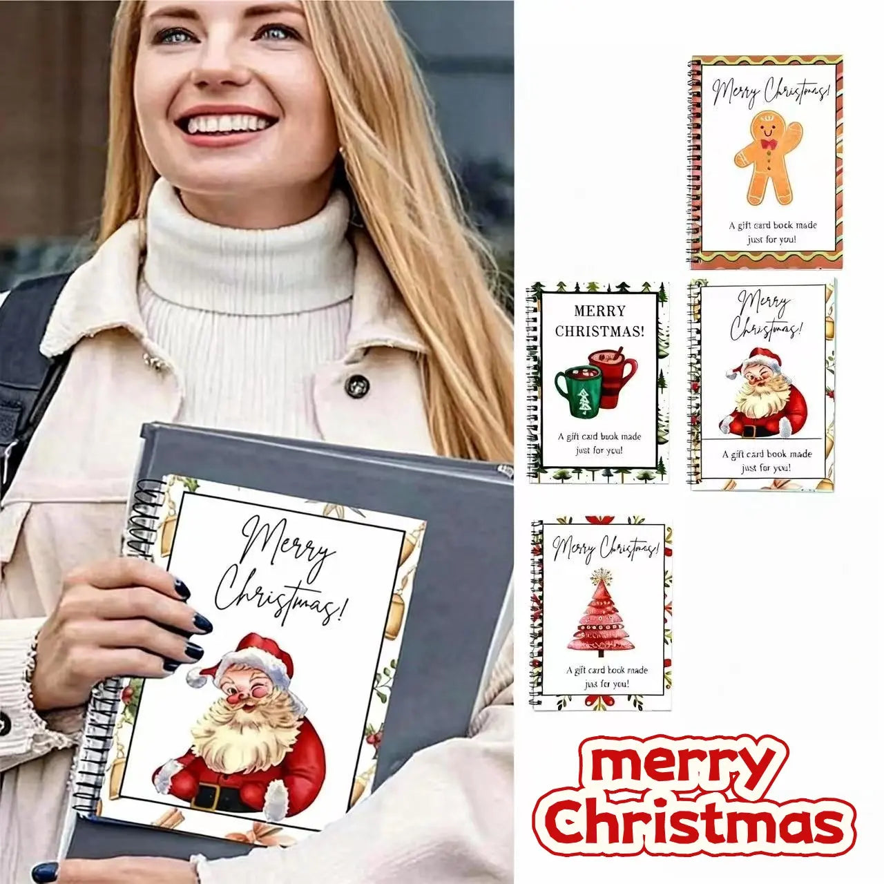 Christmas gift card album book holiday gift scene