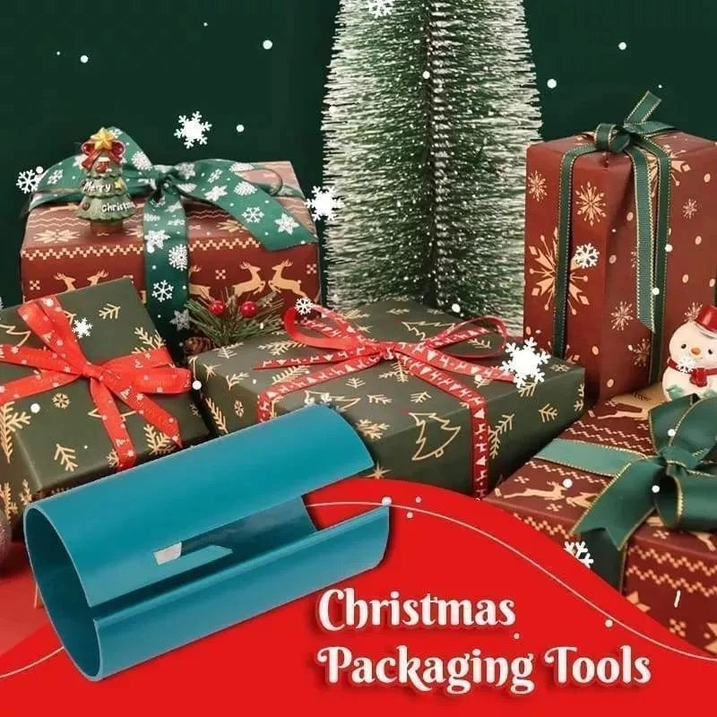Christmas gift wrapping paper cutting tool