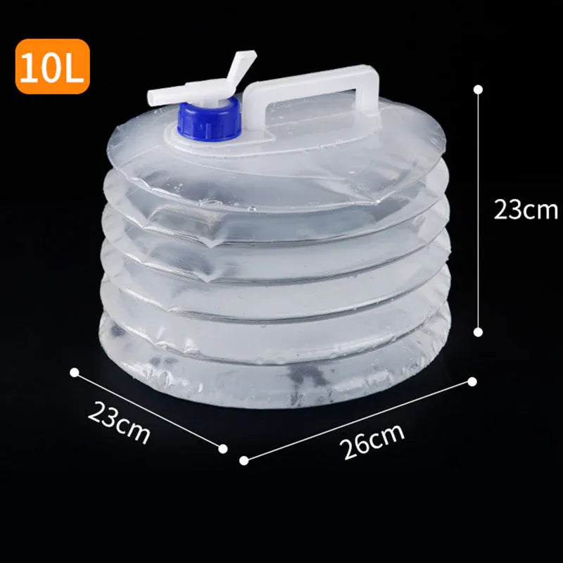 10 liter collapsible water container dimensions