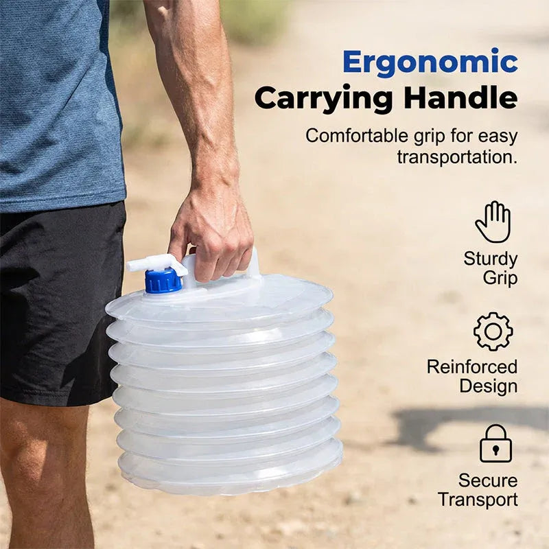 Ergonomic reinforced handle for carrying the water container