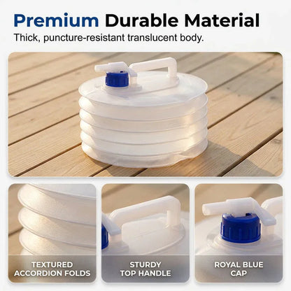Accordion body handle cap and spigot material details