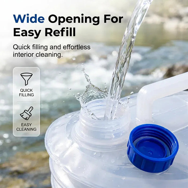 Wide opening for easy filling and cleaning