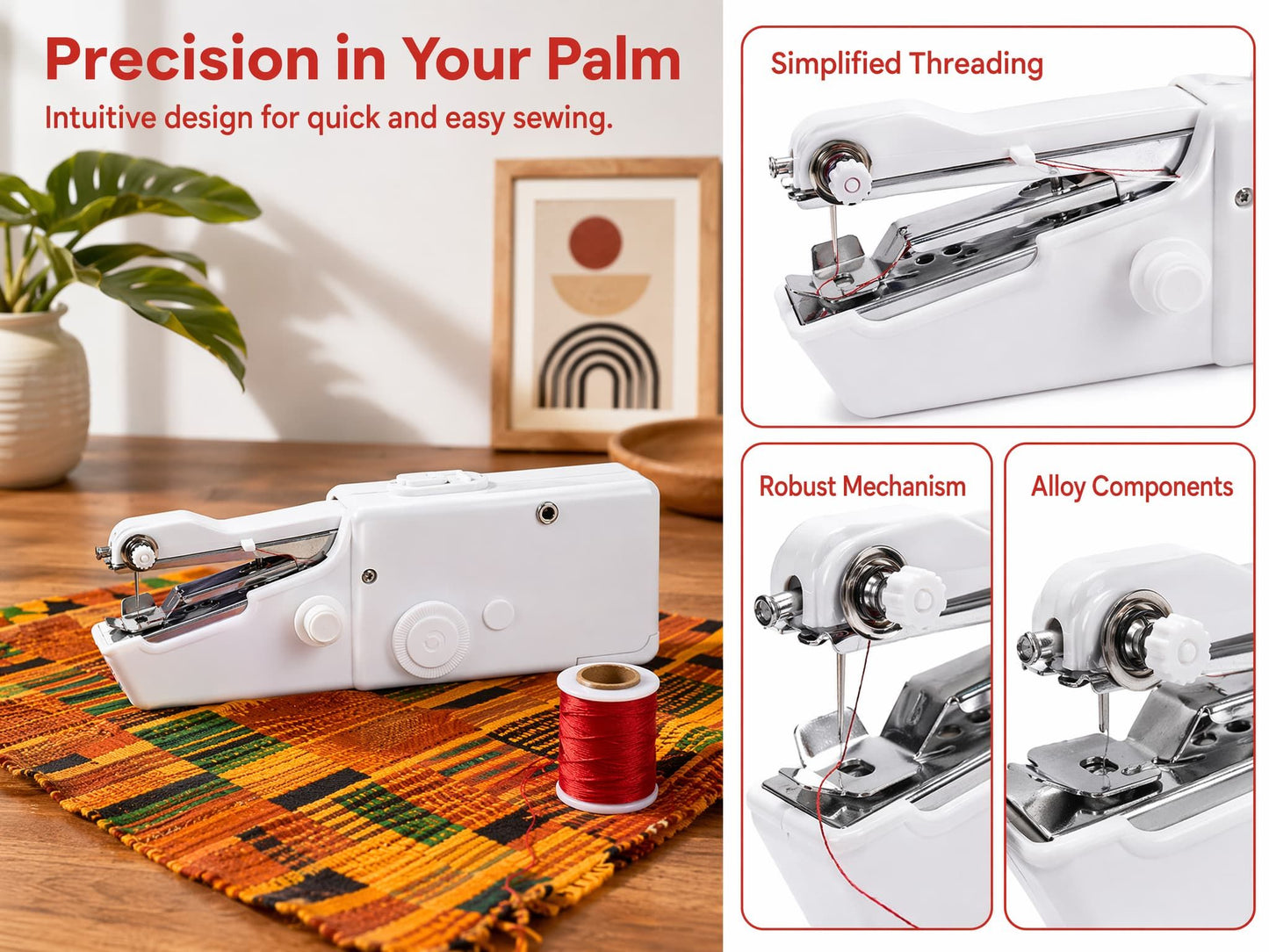 Mini electric sewing machine details