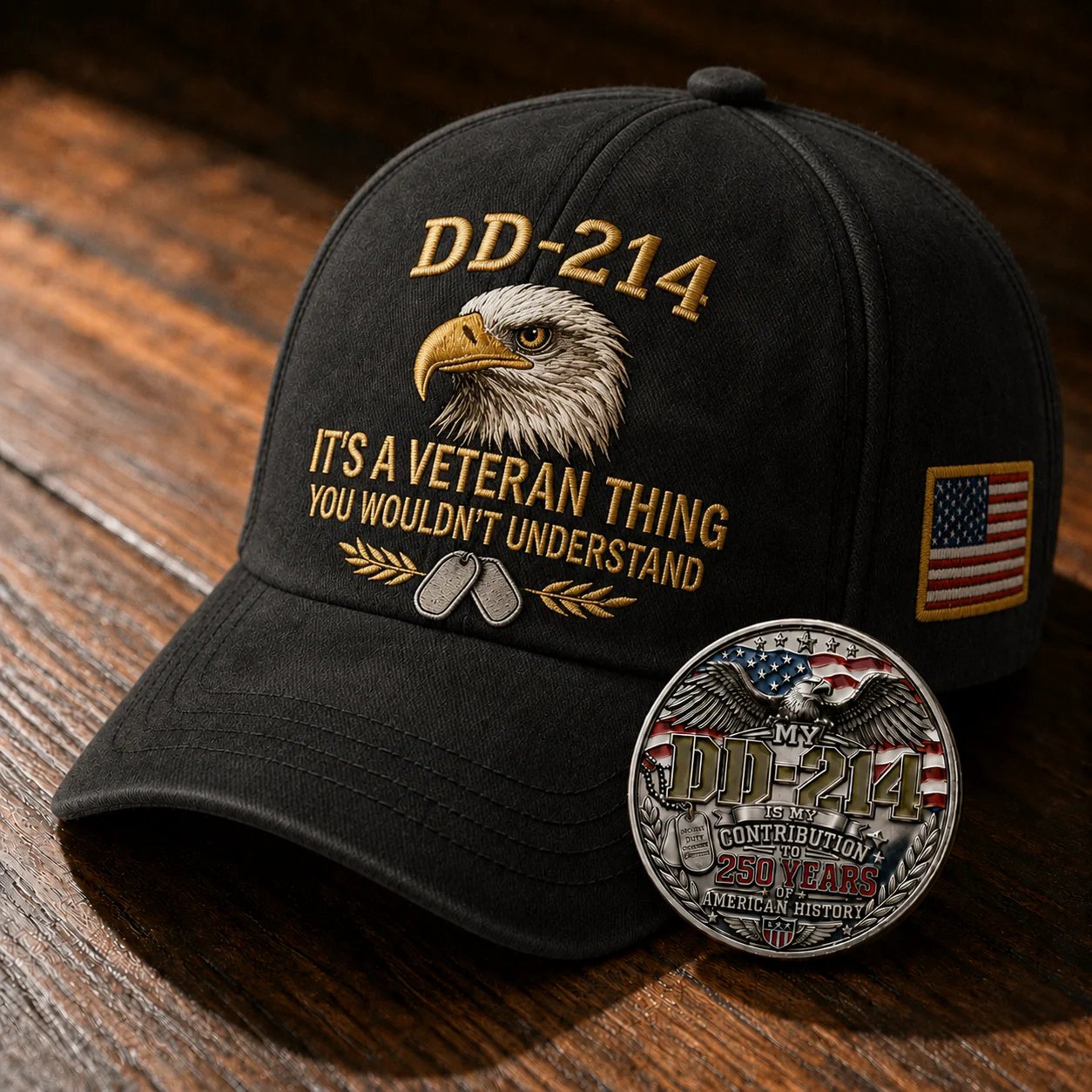 DD-214 veteran cap color image