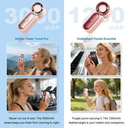 ❄️ Small Enough for Your Pocket, Powerful Enough for Summer – 6-Speed Handheld Fan