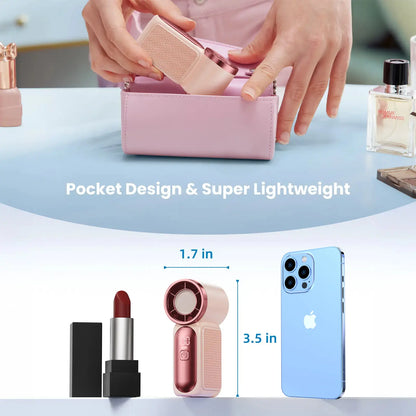 ❄️ Small Enough for Your Pocket, Powerful Enough for Summer – 6-Speed Handheld Fan