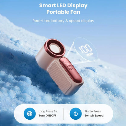 ❄️ Small Enough for Your Pocket, Powerful Enough for Summer – 6-Speed Handheld Fan